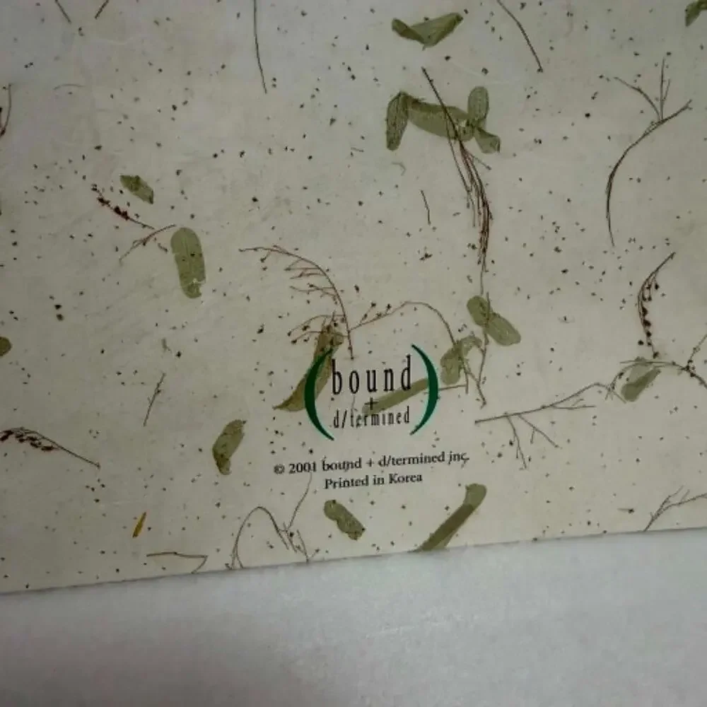 Vintage Scrapbook Blank Post Bound 12x12 Memory Book Nature Leaves Cottage